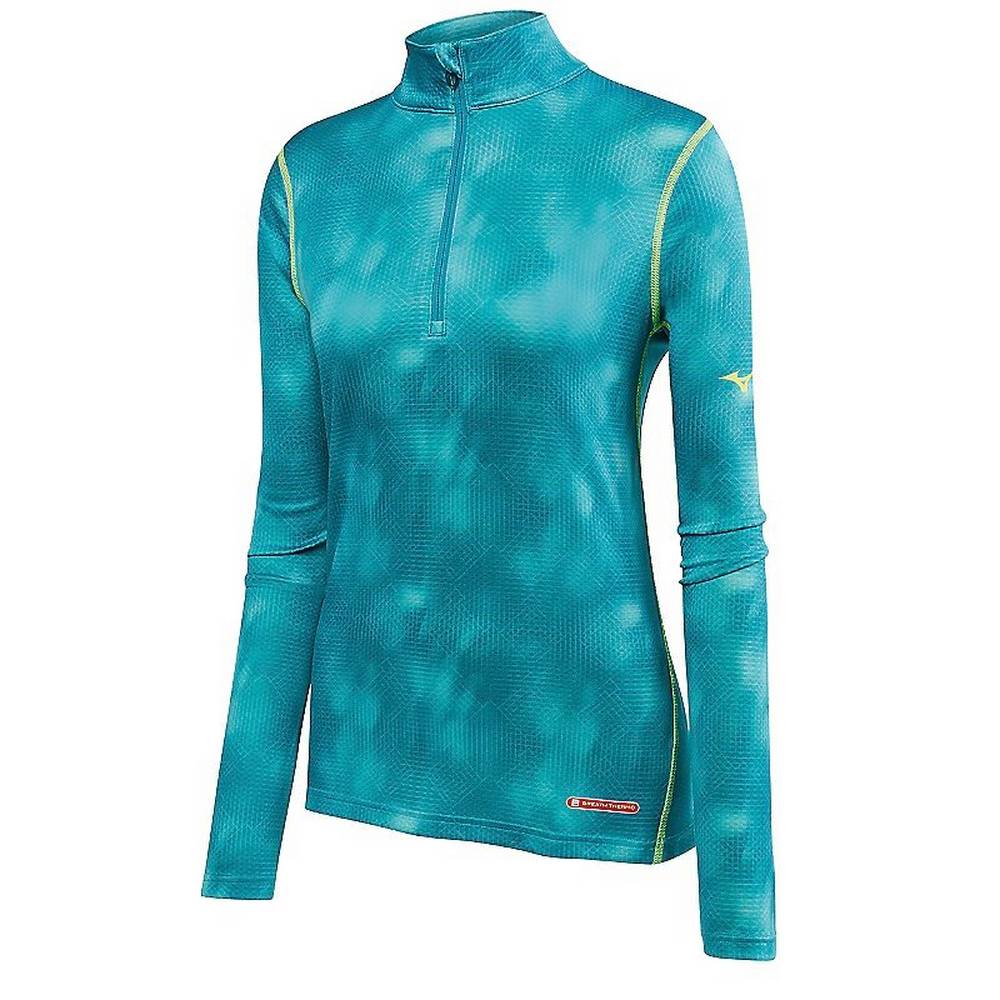 Mizuno Breath Thermo Half Zip - Bayan Base Layer - Turkuaz Türkiye (WHSDPB-901)